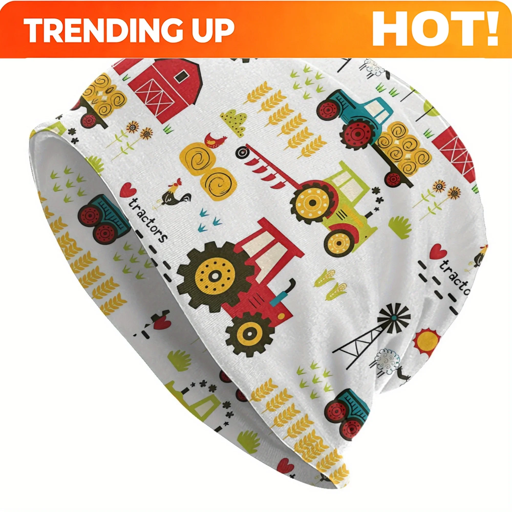 Agriculture Farming Hats - Custom BIIHUDU Men' Tractor Beanie Hat