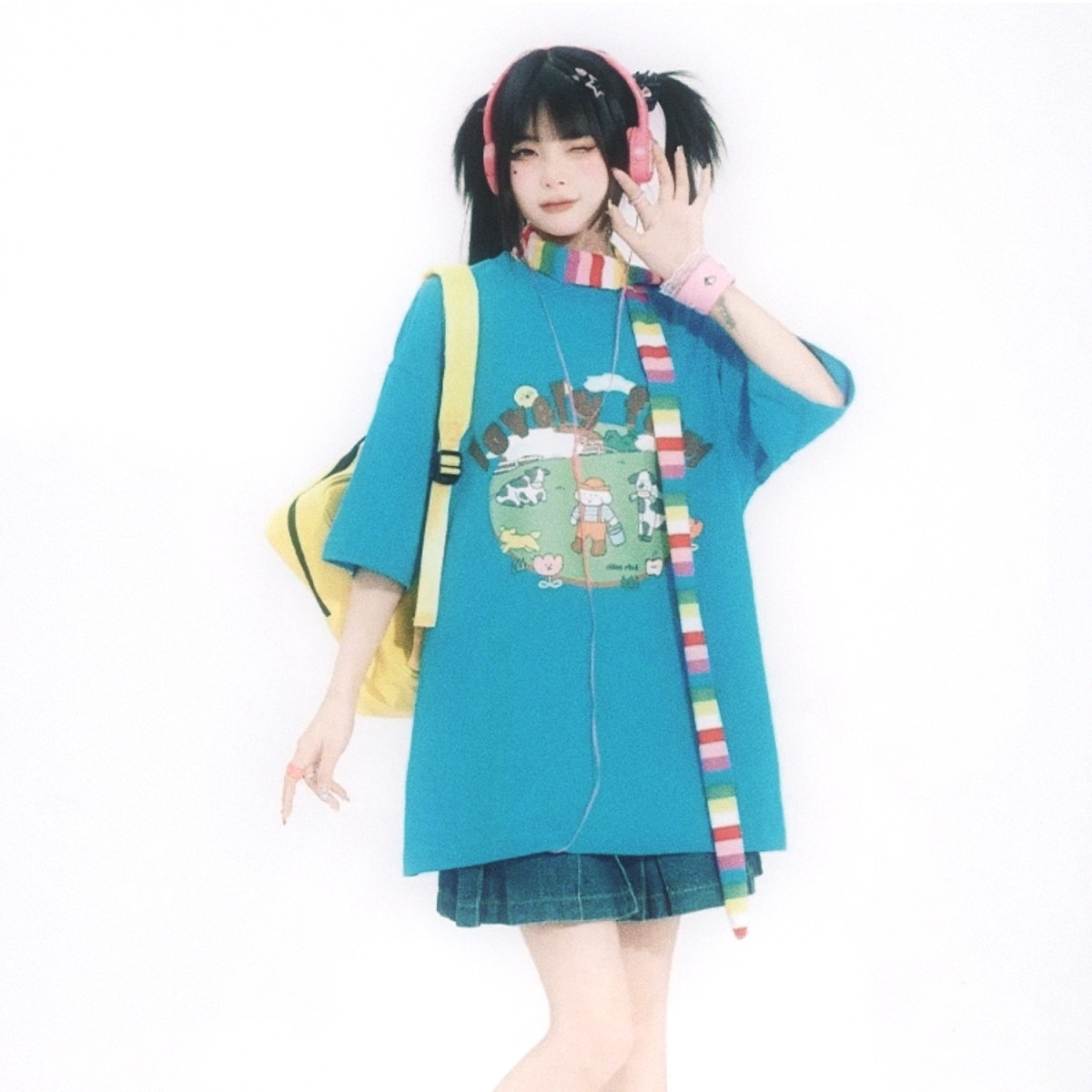 Y2K Aesthetic Oversized T-Shir - Farming Japan recension och pris
