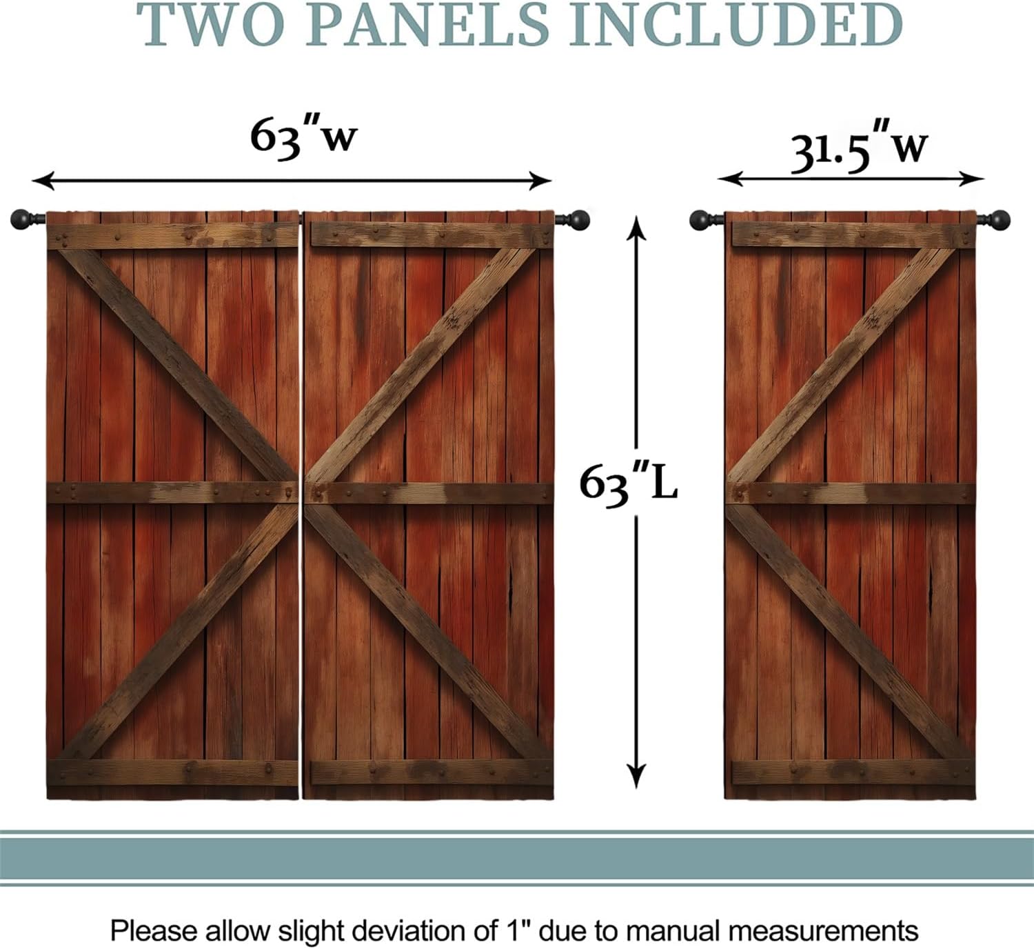 Barn Wood Door Blackout Curtai - Farming Japan recension och pris
